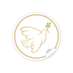 Geschenkaufkleber für ihren Kindergeburtstag 24 Sticker für Geschenke auch zur Geburt, Taufe Motiv: Taube