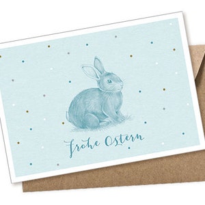 Osterkarte Postkarte Osterhase Frohe Ostern mint A6
