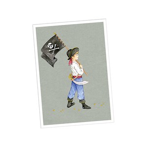 Postkarte als Einladungskarte Grußkarte Glückwunschkarte Motiv: Pirat