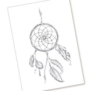Postkarte TRAUMFÄNGER - SW- Taufe Konfirmation Kommunion Firmung Hochzeit