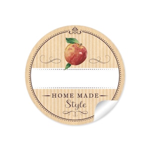 Kitchen label apple sauce with free text field, 24 stickers, paper stickers for homemade as a gift for birthdays, weddings