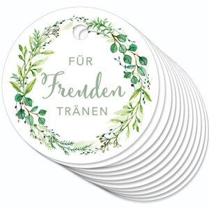 12 ANHÄNGER FREUDEN Tränen • Grüne Zweige • Hängeetiketten Geschenkanhänger Papieranhänger Etiketten Gastgeschenk Hochzeit