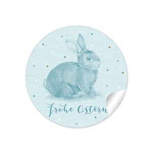 24 Sticker FROHE OSTERN OSTERHASE mint für Ostern diy Osterdekoration von Oster Geschenke