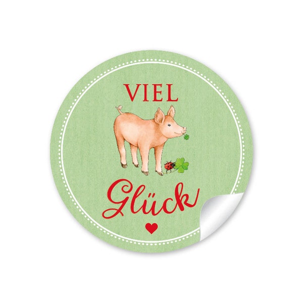 Geschenkaufkleber für ihren Kindergeburtstag 24 Sticker für Geschenke auch zur Geburt, Taufe Motiv: Ferkel