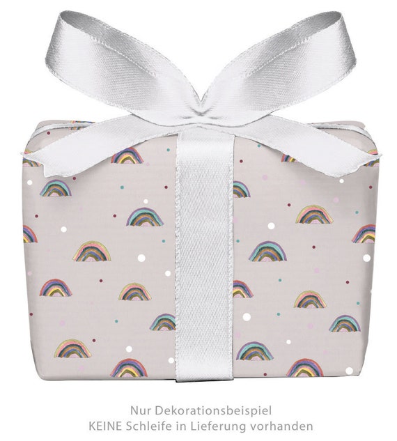 3 Bögen Geschenkpapier REGENBOGEN ROSA Geburt Taufe Kindergeburtstag 50x70 cm gedruckt auf PEFC™ zertifiziertem Papier