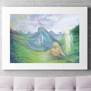 Mountain Spirits Art Print: Landscape Oil Painting (Digital Download)