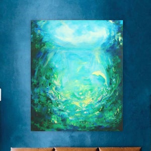 Undersea World Oil Painting Art Print: Sealife Wall Decor (Digital Download)