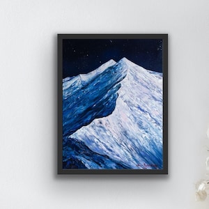 Carpathian Mountains Digital Print Ukrainian Mountains Night Wall Art Night In Mountains Digital Download Printable Poster Mountain Decor