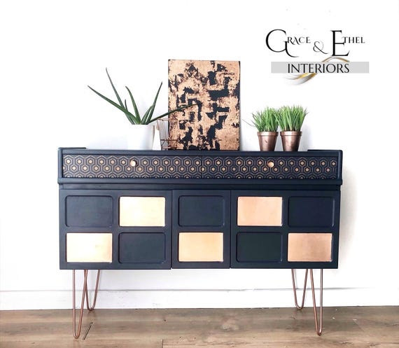 nathan sideboard navy and copper