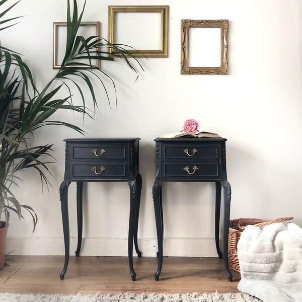 Grey Bedside Table Etsy UK