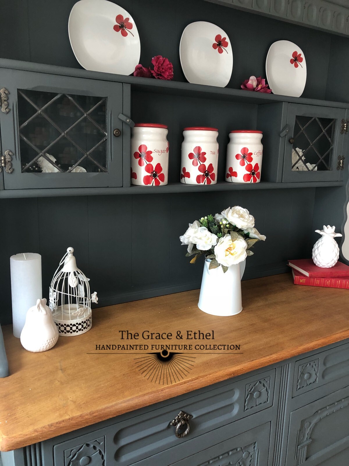 Welsh Dresser ,farmhouse, Sideboard, Oak,vintage,old Charm, Cupboard, Grey, dresser - Etsy