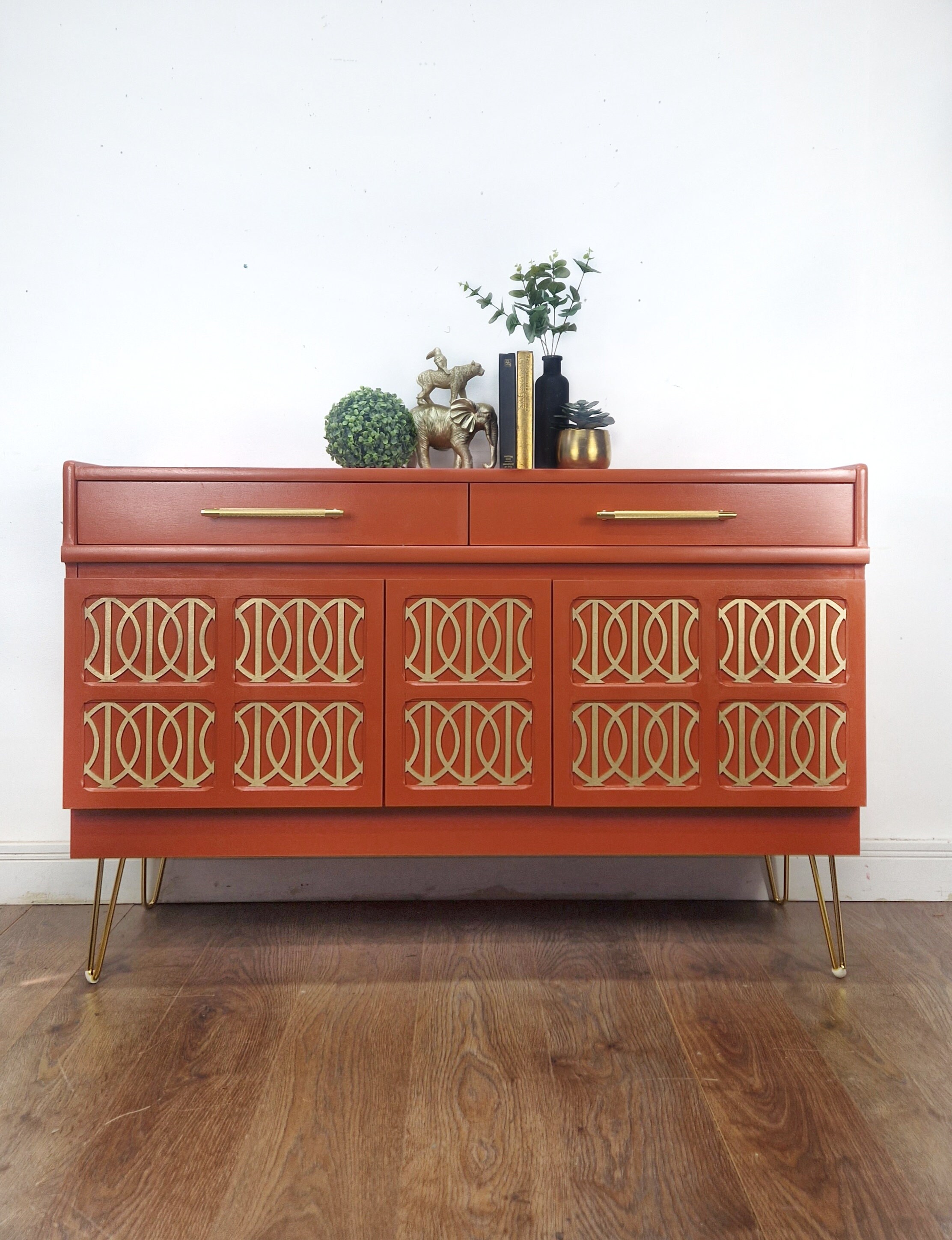 Orange credenza cheap