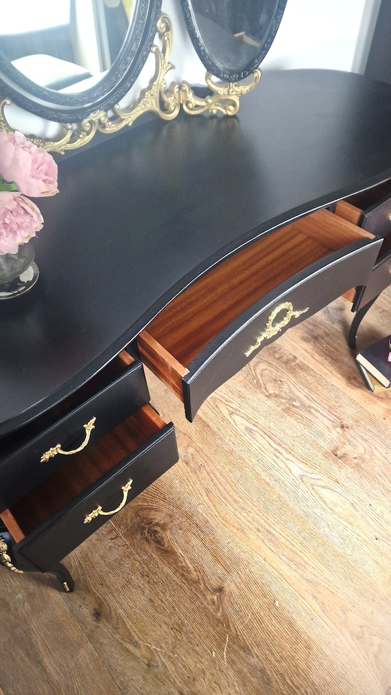 Black French Style Dressing Table - Etsy