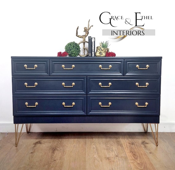 large blue dresser Villa & House Bryant Extra Large 6 Drawer Dresser main image 1