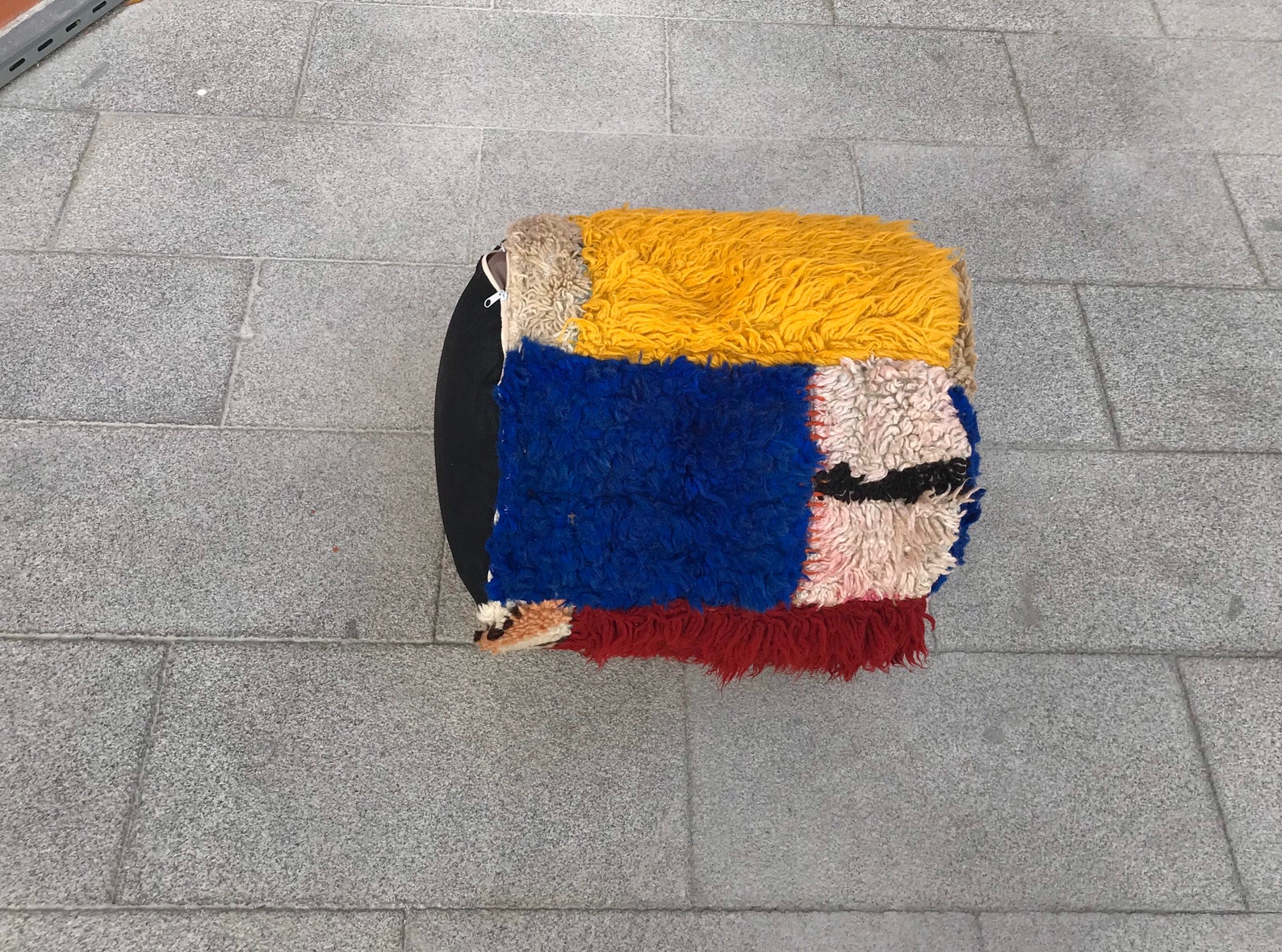 Living room pouf hand made rug pouf clorful pouf rainbuw pouf Etsy