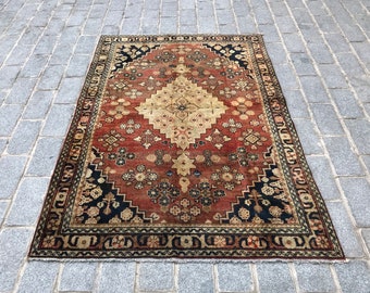Alfombra vintage alfombra turca Oushak Rug, alfombra tejida a mano alfombra de área de alfombra de lana