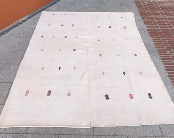 Handmade kilim rug Turkish Kilim Rug, Wool kilim rug Anatolian Rug area rug (5x7 ft)