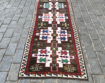 3.x.10.ft.handmade rug.carpet rug .turkish rug. wool rug. vintage rug. runner tribal kilim rug. Anatolian rug. oushak rug  free shipping