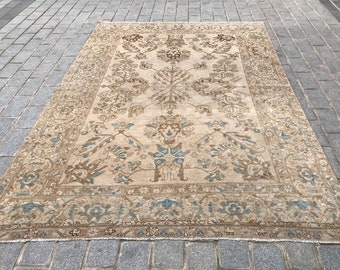 Vintage rug Oushak Wool Rug,Turkish rug Tribal rug Carpet rug
