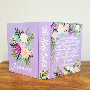 Hand painted custom bible | personalized bible | painted bible | customized bible