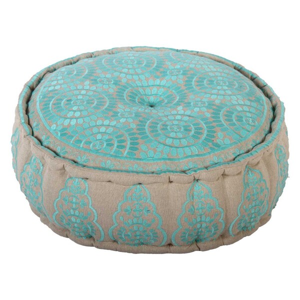 Coussin de sol oriental Naima avec rembourrage en coton Oreiller de refroidissement Mandala Oreiller de yoga indien Oreiller décoratif Boho