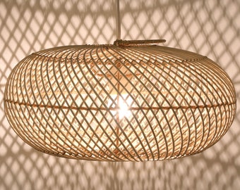 Rattan lamp Esra handmade pendant light Boho Chic hanging lamp Mediterranean ceiling lamp mood light Sustainable lamp hanging lamp
