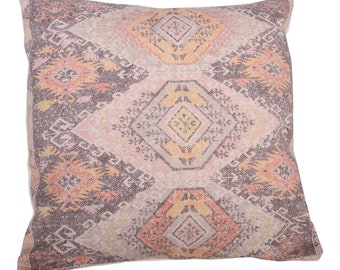 Casa Moro Coussin Ethnique Oriental Mira-93 avec Rembourrage et Tons Naturels Doux, Coussin Décoratif Boho Chic Coussin de Canapé avec Motifs Kilim | MA9306