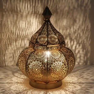 Oriental table lamp Gohar height 30 cm gold E14 bedside lamp Moroccan floor lamp Mother's Day decoration lamp night light LN2090 image 1