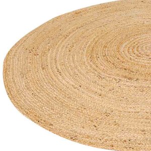 Jute Teppich rund Tamani Natur in 90 120 150 cm aus Naturfaser Jute geflochten Boho Chich Teppichläufer Orientteppich nachhaltig Wohnteppich Bild 8