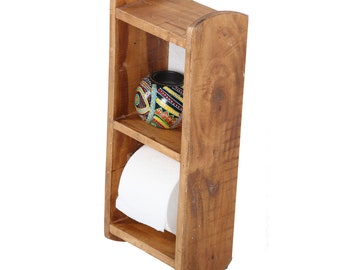 Toiletrolhouder Latina toiletset gemaakt van gerecycled teakhout toiletrolhouder toiletrolhouder