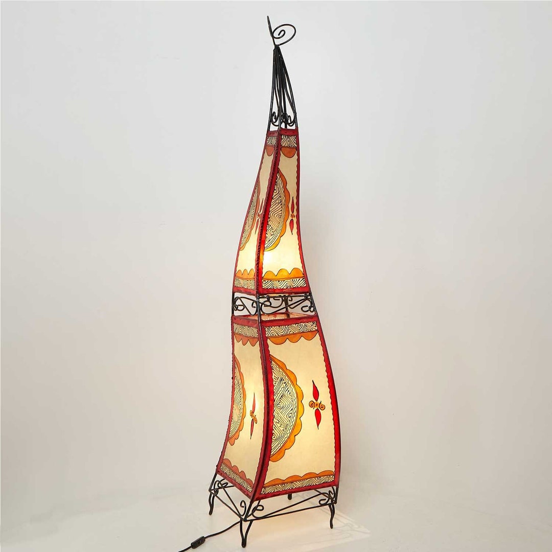 Moroccan XXL Henna Lamp Ibis H150 Multi Made of Genuine Leather and ...