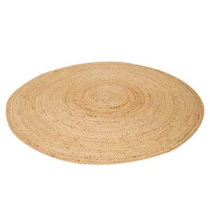 Jute Teppich rund Tamani Natur in 90 120 150 cm aus Naturfaser Jute geflochten Boho Chich Teppichläufer Orientteppich nachhaltig Wohnteppich 120 cm