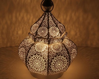 Orientalisches Windlicht Abir schwarz in Höhe 30cm Kerzenhalter hängend stehend marokkanische Ramadan Laterne Nachtlicht Dekoration LN2040