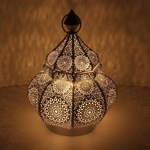 Lanterne orientale Abir noire hauteur 30 cm bougeoir suspendu debout lanterne marocaine du Ramadan veilleuse décoration LN2040