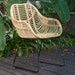 Rattan Armchair Malaga with Armrest Wicker Chair Natural Rattan Hand Braided Wicker Chair Armchair Retro Chair Kitchen Garden Dining Room IDSN55 