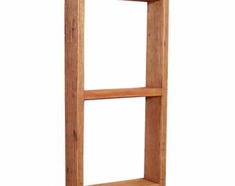 Holz Wandregal Teramo Regal Bücherregal schmal Holzregal aus recyceltem Teak Holz 50 x 25 x 8 cm Schweberegal Hängeregal Wand Deko NUA007