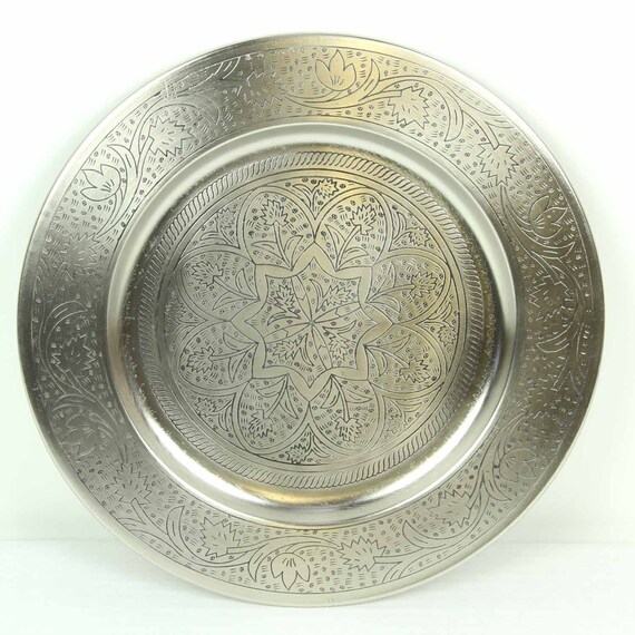 Marokkaanse Hoyam Ø 40 ronde metalen zilveren -