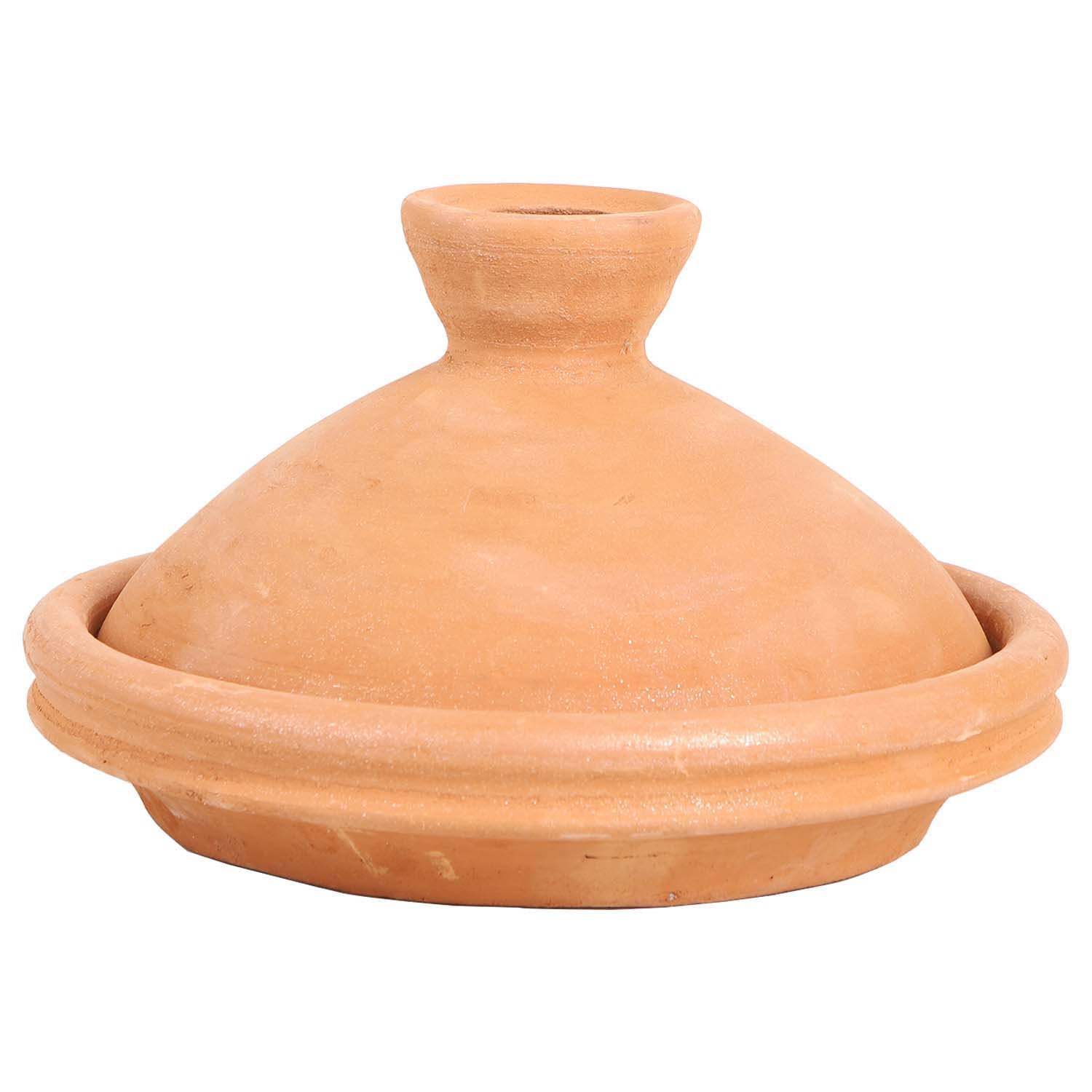 Tajine du Maroc 27 cm en terre cuite sans plomb avec cercle de protection