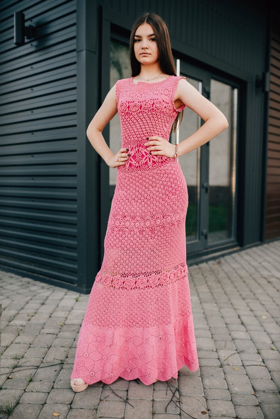 blush pink boho dress