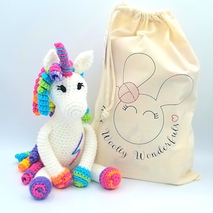 Crochet Kit - Rainbow the Unicorn Luxury Crochet Kit