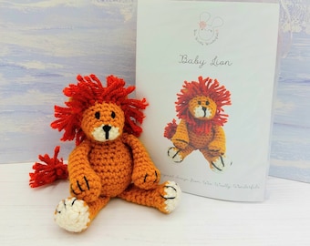 Lion Crochet Kit - Amigurumi Kit - Baby Lion Crochet Pattern - Lion Gift - Lion Lovers Gift