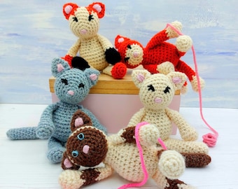 Kittens Crochet Pattern - Cute Baby Cats Pattern PDF Download