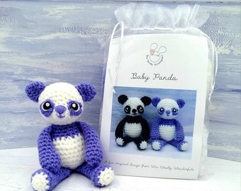Crochet Kit - Baby Panda Crochet Kit - Amigurumi Panda Pattern