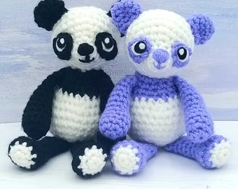 Patrón de crochet Bebé Panda - Lindo patrón Amigurumi Toy Panda Descargar PDF