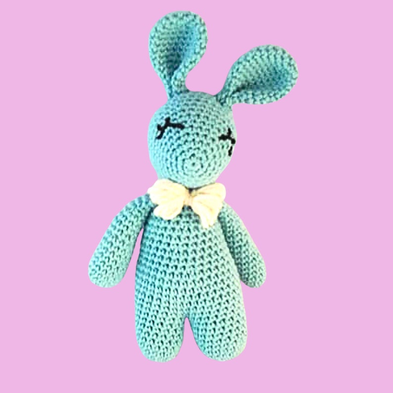 Crochet Kit Luxury Alpaca Twin Bunny Rabbit Beginner Kit Craft gift Birthday gift Mothers Day Luxury Treat Learn to crochet Powder Blue