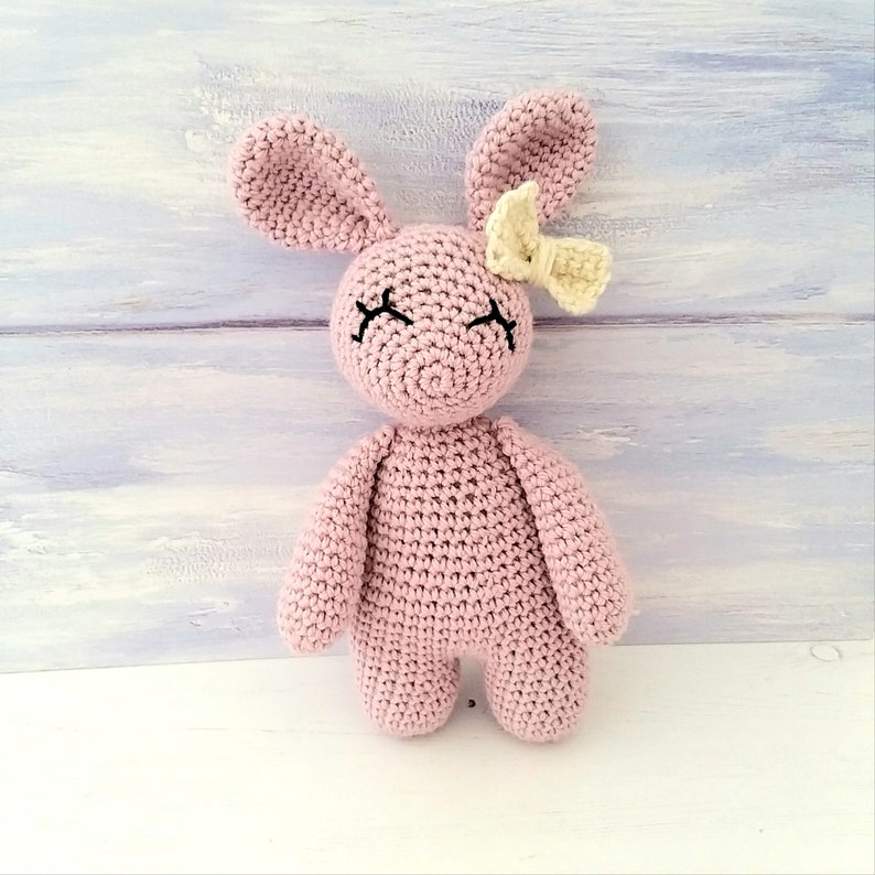 Crochet Kit Luxury Alpaca Twin Bunny Rabbit Beginner Kit Craft gift Birthday gift Mothers Day Luxury Treat Learn to crochet Powder Pink