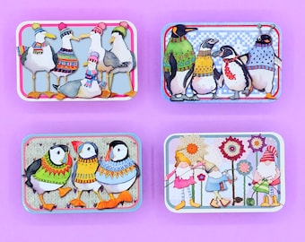 Pocket Tins - Cute Craft Emma Ball hinged metal storage tin