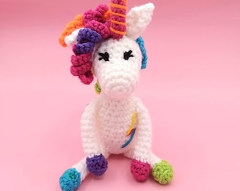 Unicorn Crochet Pattern - Cute Baby Unicorn Amigurumi Pattern PDF Download