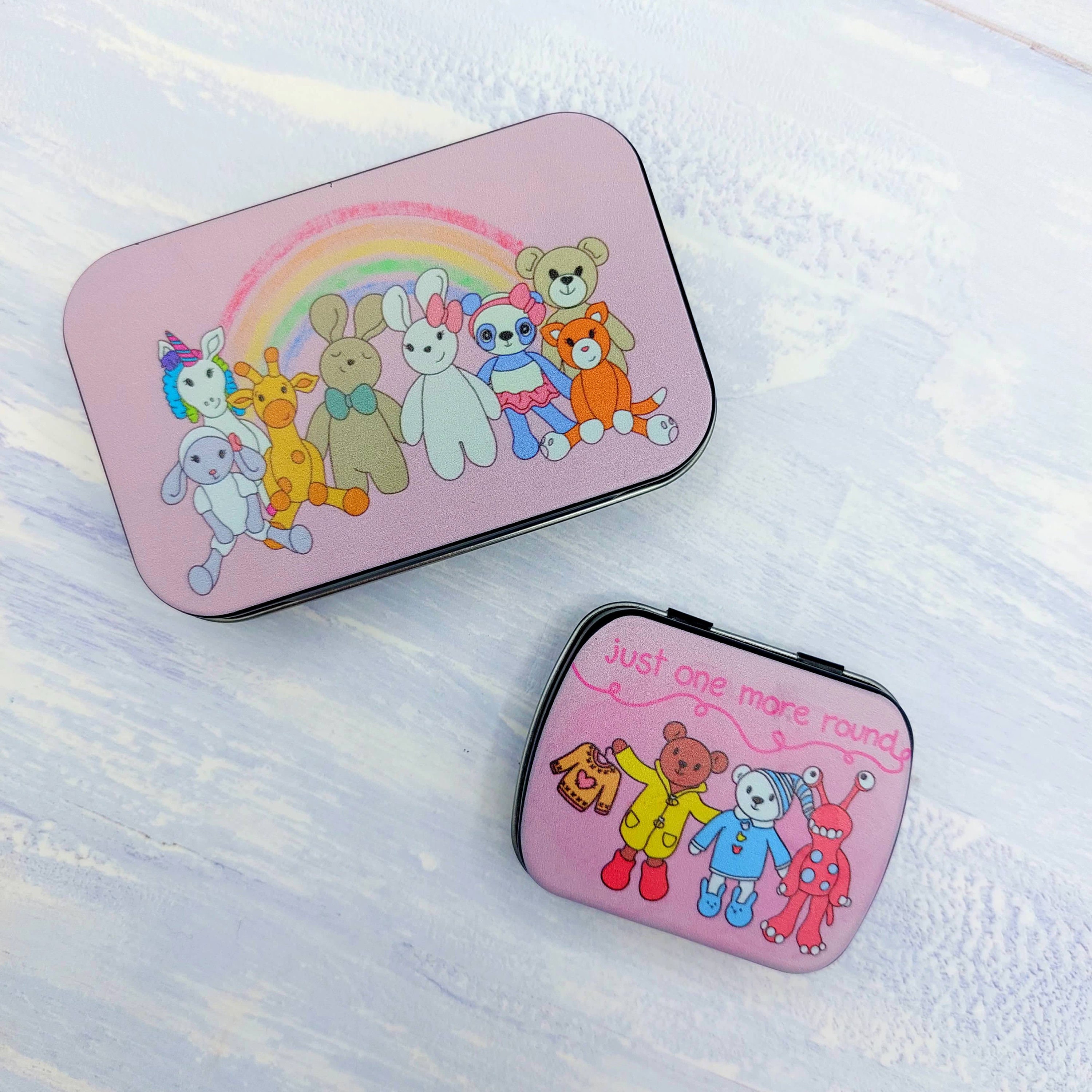 Craft storage tins - cute tins available in 2 different sizes