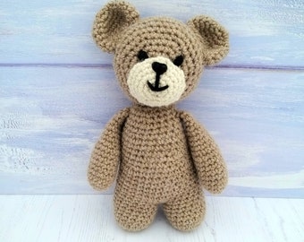 Teddy Bear Crochet Pattern - Complete Beginner Cute Bear Pattern Amigurumi PDF Download with step-by-step video tutorials